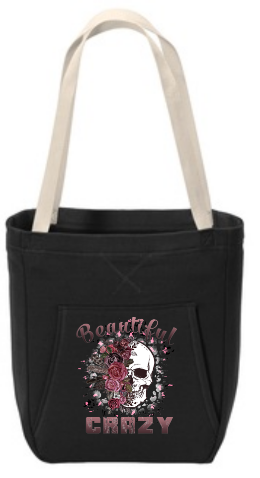 Picture of HALFEDASS Ladies - Beautiful Crazy - Hoodie Tote bag