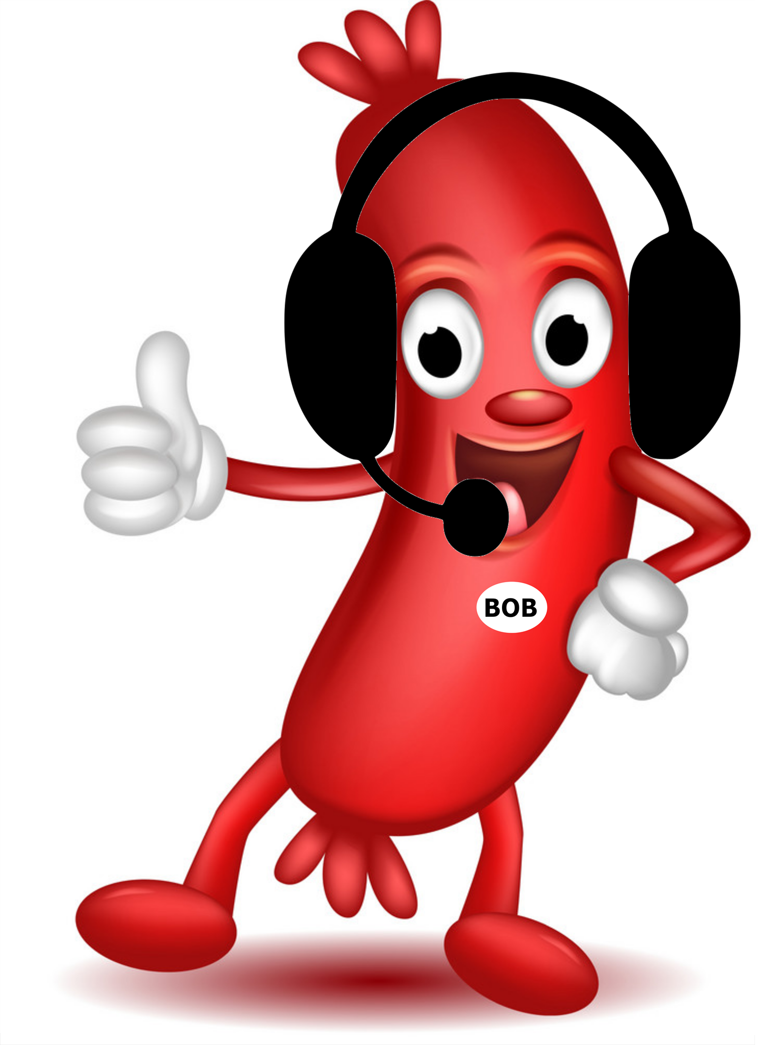 Picture of The Official Bob is a Wiener Sticker With Headset