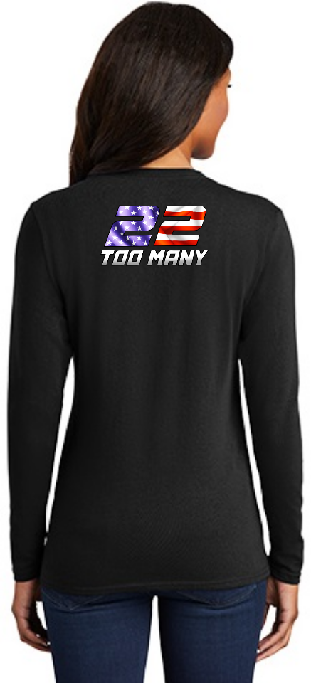 Picture of Too Many - Ladies Long Sleeve - Back Only