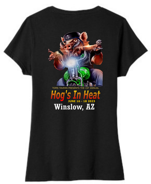 Picture of Hog's in Heat - Ladies V-Neck